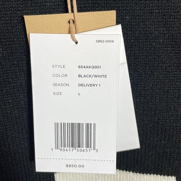 Michael Kors Collection LOVE ONLY NO HATE Cashmere sweater size L - Picture 7 of 10